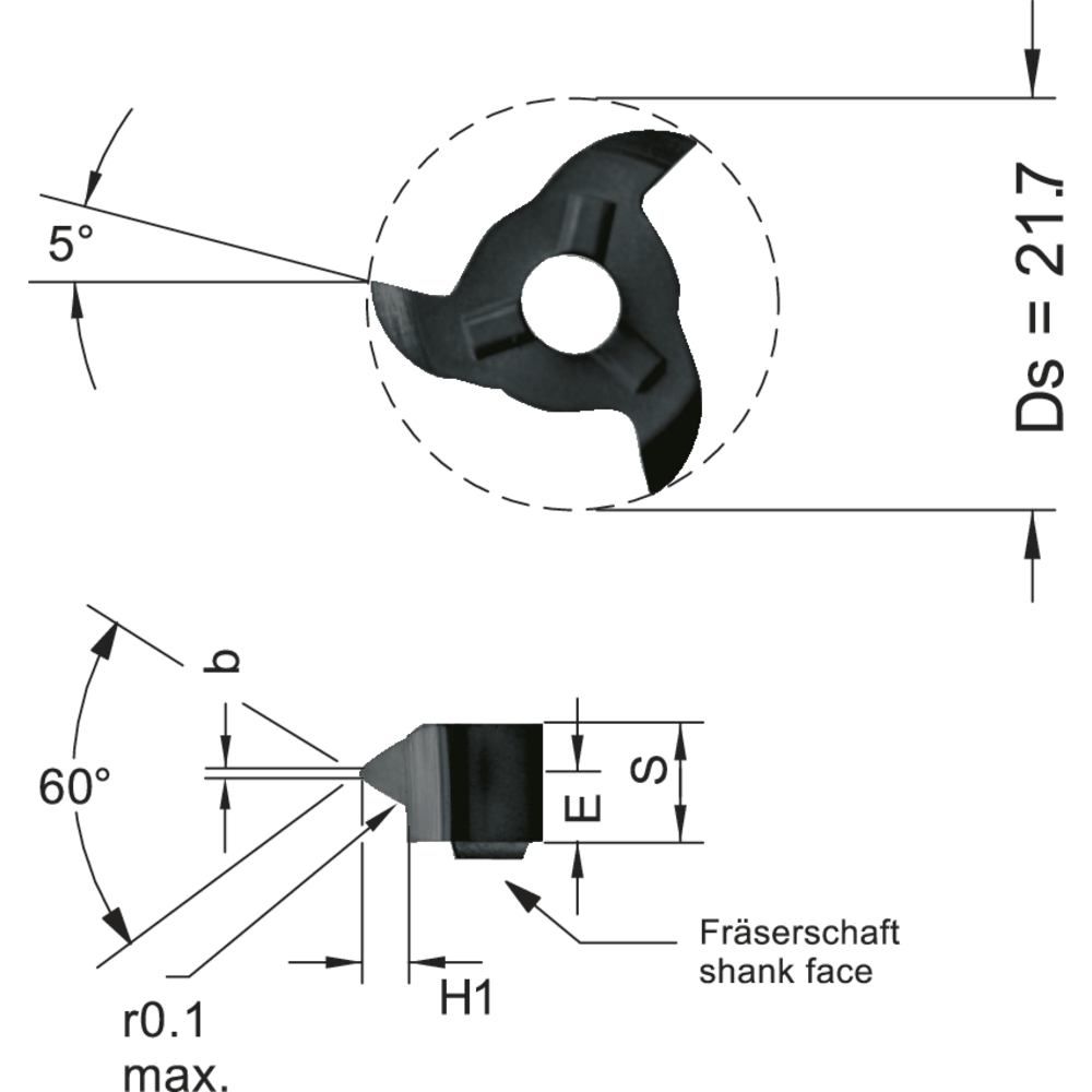 Cutting insert Z22.0917.02 metric ISO full profile 1,75mm HC8620